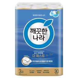 깨끗한나라 순수 프리미엄 더 퍼스트 천연펄프 3겹 고급롤화장지, 당신의 선택은?