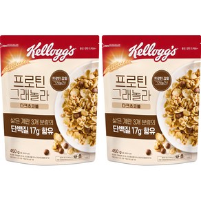 켈로그 프로틴 그래놀라 시리얼 다크초코볼, 450g, 2개