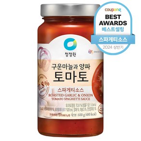 청정원 구운마늘과 양파 토마토 스파게티소스, 600g, 1개