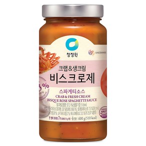 청정원 크랩&생크림 비스크로제 파스타소스