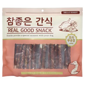 헬로도기 강아지 참좋은 건조간식, 오리우유껌, 600g, 1개