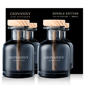 GIOVANNY 컵홀더형 차량용 디퓨저 150ml, 시크릿가든, 2개