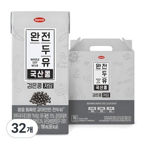 전두유 완전두유 국산콩 검은콩 저당, 190ml, 32개