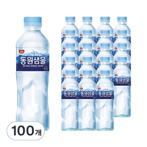 동원샘물 생수, 500ml, 100개