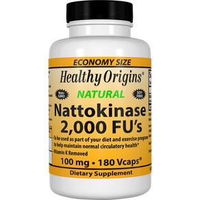 헬시오리진스 내추럴 나토키나제 2000 FU's 100mg 브이캡 비건 글루텐 프리, 180정, 1개