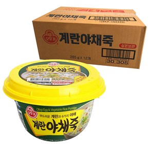 오뚜기 계란야채죽, 285g, 12개