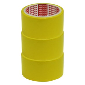 혜성테이프 칼라 마스킹테이프 종이테이프 노랑 48mm(폭) x 15M_3개입, 3개