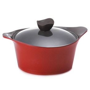 네오플램 인덕션 애니 IH 양수냄비, 24cm, 딥레드, 1개