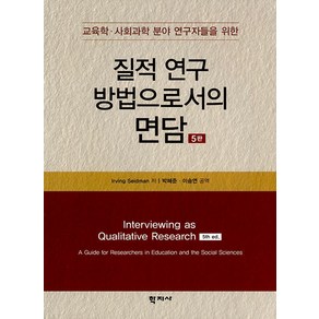 질적 연구 방법으로서의 면담:교육학 사회과학 분야 연구자들을 위한