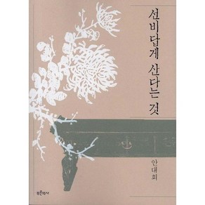 선비답게 산다는 것, 푸른역사, 안대회 저