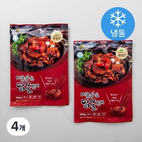 푸드밀리 매운순살닭불갈비 (냉동), 600g, 4개