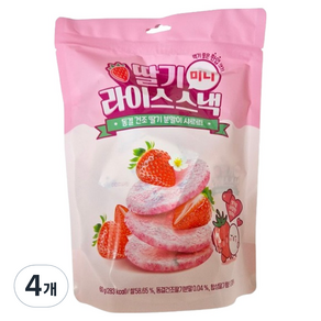 동결건조 미니 라이스 스낵 딸기맛, 60g, 4개
