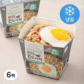 오쿡 치킨데리야끼 한끼 컵도시락 (냉동), 300g, 6팩