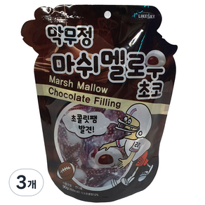 라이크스카이 막무정 마시멜로우 초코, 90g, 3개