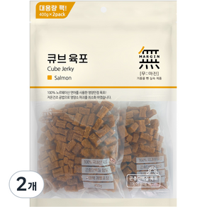 무마진 큐브 육포 강아지 간식 져키, 연어맛, 800g, 2개