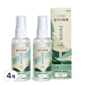 신기한방 모기안녕 모기기피제 스프레이, 60ml, 4개