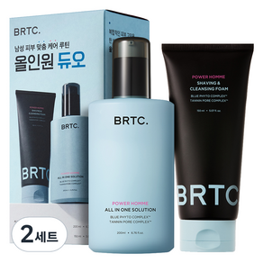 비알티씨 파워 옴므 듀오 올인원 200ml + 클렌징 폼 150ml 세트, 350ml, 2세트