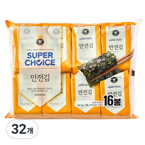 만전김 슈퍼초이스 도시락김, 4g, 32개