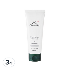 에뛰드 AC 클린업 약산성 폼, 150ml, 3개