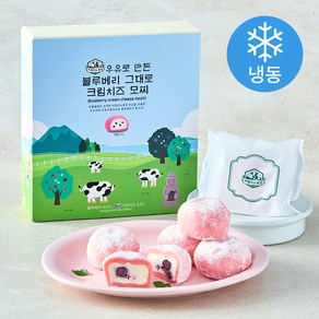 아침미소목장 블루베리 그대로 크림치즈 모찌 6개입 (냉동), 540g, 1개