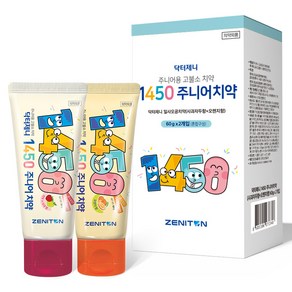 제니튼 닥터제니 일사오공 주니어 치약 사과자두향 60g+ 오렌지향 60g 세트