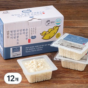 한둘 명인이 엄선된 국산콩으로 만든 한끼 손순두부, 140g, 12개