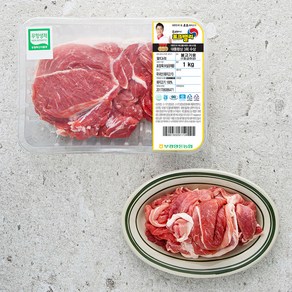 포크밸리 한돈 무항생제 인증 앞다리 불고기용 (냉장), 1kg, 1팩