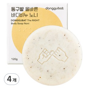 동구밭 올바른 바디비누 노니, 120g, 4개