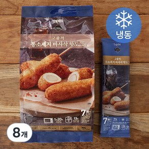 잇퀄리티 고품격 통소세지 바사삭 핫도그 (냉동), 90g, 8개