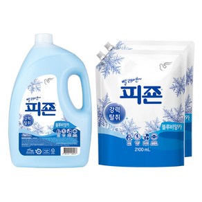 피죤 섬유유연제 블루비앙카 본품 4210ml + 리필 2100ml 2p, 1세트