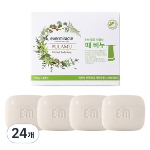 에버미라클 EM 발효 식물성 때비누, 100g, 24개