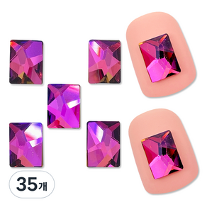 스와로브스키 네일 스톤 8 x 6 mm 2520, 레인보우VM, 35개