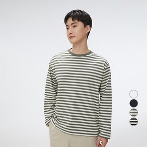 스파오 남성용 통기성 루즈핏 면 긴팔티 SPWF23C01