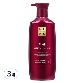 리엔 자윤 강화 지성 샴푸, 500ml, 3개