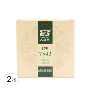 대익차 미니 보이차 경전 7542 생차, 150g, 1개입, 2개