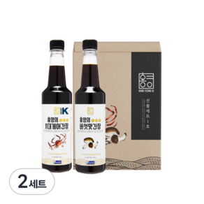 홍영의 간장 선물세트 붉은대게어 500ml + 버섯맛 500ml