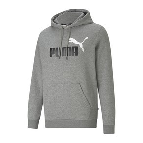 [PUMA]푸마_남성용_에센셜+ 2 COL 빅 로고 후디 FL_ESS+ 2 COL BIG LOGO HOODIE FL_그레이