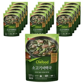 쉐푸드 소고기 미역국, 500g, 16개