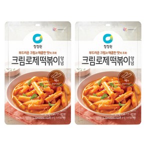 청정원 크림로제 떡볶이 양념, 2개, 140g