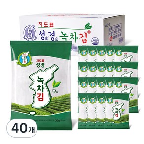 지도표 성경 녹차김, 30g, 40개