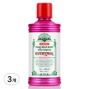 유시몰 제로마일드가글 구강청결제, 500ml, 3개