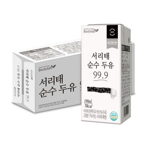 바디랩 서리태 순수 두유 99.9, 190ml, 24개