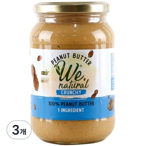 위내추럴 피넛버터 크런치, 475g, 3개