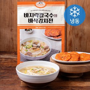 마이셰프 분식EASY 바지락칼국수와 바삭김치전 밀키트 2인분 (냉동), 790g, 1개