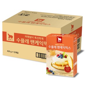 곰표 수플레 팬케익믹스, 420g, 12개