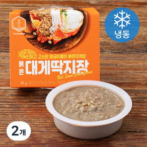 설래담 붉은 대게딱지장G (냉동), 80g, 2개