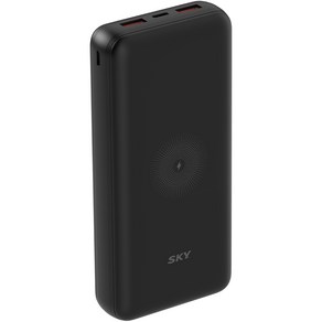 스카이 필 WX20 고속충전 PD 대용량 무선 보조배터리 20000mAh 멀티단자 블랙 SKY-WX20PD