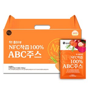 미쁨생활건강 딱좋아 NFC착즙 ABC주스, 70ml, 30개