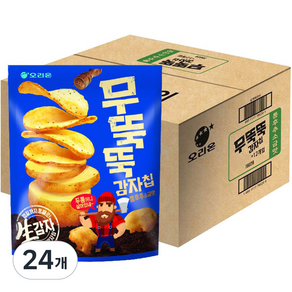 오리온 무뚝뚝감자칩 통후추 소금맛, 60g, 24개