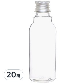 병도매닷컴 AN120 투명 음료용기 알루미늄 실버캡, 120ml, 20개